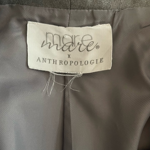 Mare Mare x Anthropologie Boyfriend Blazer Size Small Longline Ruched Sleeves - Picture 12 of 13
